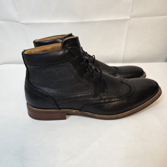 Florsheim Rucci Mens 10M Black Leather Wingtip Ankle Lace Up Boots main image 13